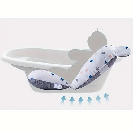 Baby Bath Seat Cushion, Bath Rack Pillow, Soft Non-slip Bath Mat for Toddlers, Bath Net, Bathtub Mat