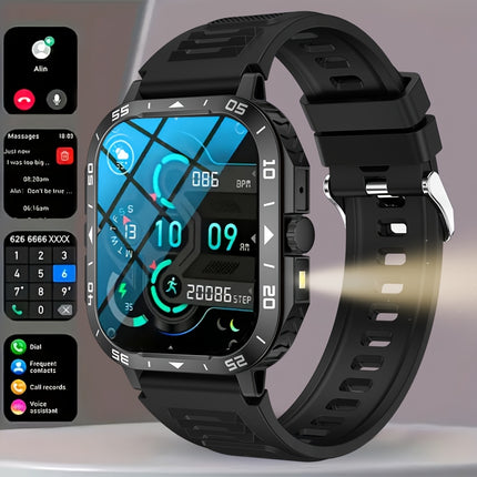 HD Outdoor Smartwatch with Full Touchscreen - Unisex, Wireless Calling/Texting/Multiple Sports