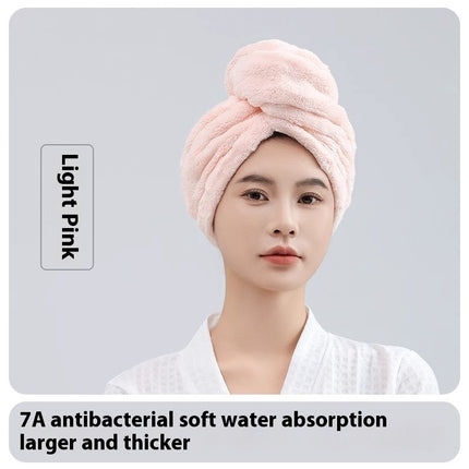 Bubble Velvet Wide Tail Hair-drying Quick-drying Towel Shower Cap