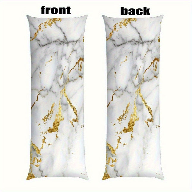 Body Pillow with Golden Accents - 50x150cm Breathable Comfort for Side/Back/Stomach Sleepers