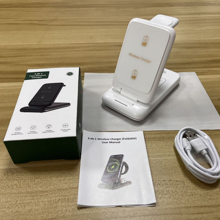 3-in-1 Wireless Charger Foldable Removable Charger