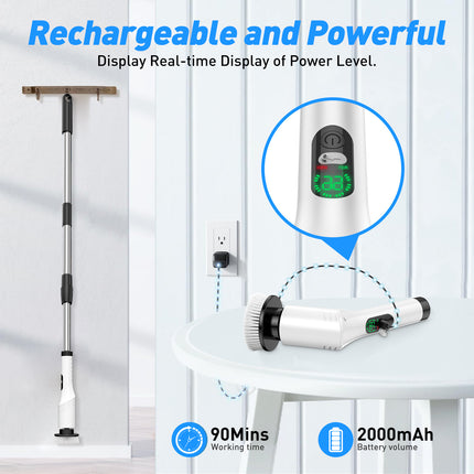 Electric Cleaning Brush Kit – USB Rechargeable, 9 Replaceable Brush Heads for Light Household Use