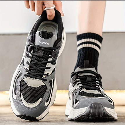 Men's Durable Lightweight Cushioned Support Road Running Shoes - Low-Top Breathable Sneakers