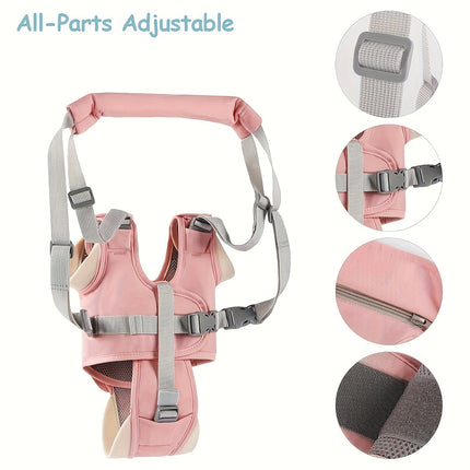 A One-Piece Walking Harness with a Handheld Walking Aid Strap, Adjustable Safety Harness
