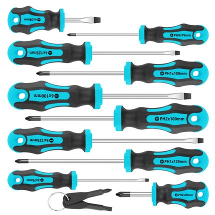 Professional Magnetic Screwdriver Bit Set with Magnetic Tips - Heavy-Duty Chromium-Vanadium Steel