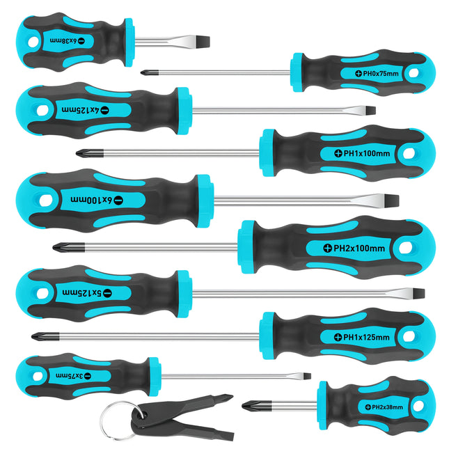 Professional Magnetic Screwdriver Bit Set with Magnetic Tips - Heavy-Duty Chromium-Vanadium Steel