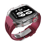 Transparent Wine Red / Fluororubber 44or45mm
