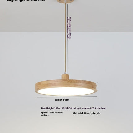Log Single-head Droplight Japanese Style Round
