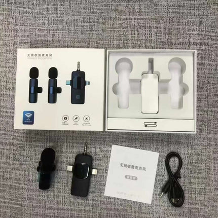 Collar Clip Microphone Outdoor Video Recording Wireless Microphone