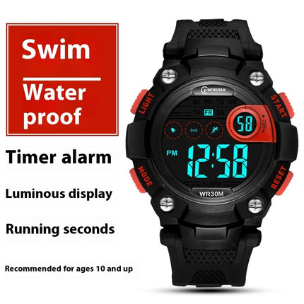 Waterproof Anti-fall Multifunctional Sports Student Electronic Watch