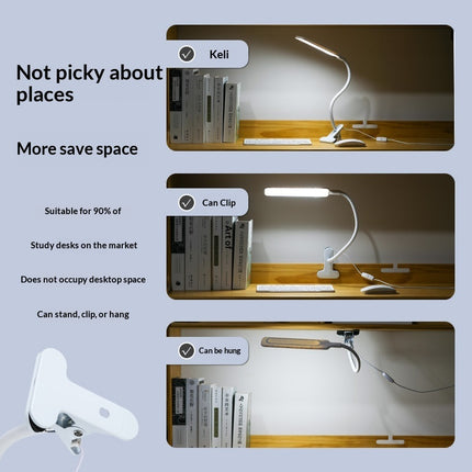 Clip-on LED Plug-in Desk Reading Bedroom Bedside Lamp