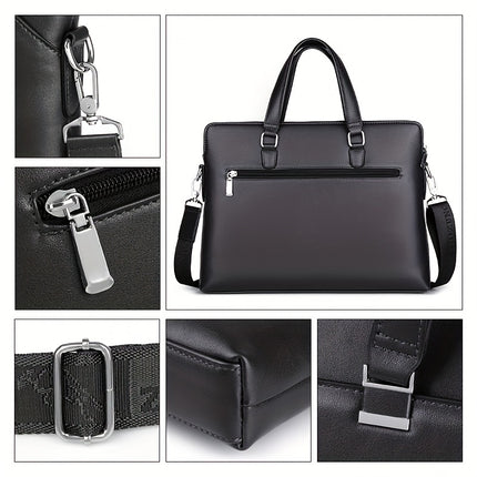 2pcs Men's Bag Set, Business Briefcase, Handbag, Shoulder Bag, for Business Travel, Office Workers,