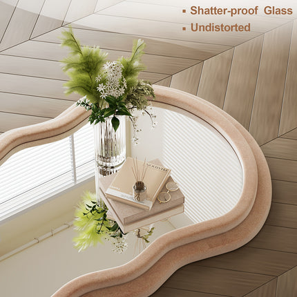 Full-Length Floor Mirror - Full Mirror Full Body Mirror For Bedroom Floor Mirror Full Body Wavy Mirror Extra Large