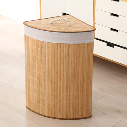 Household Dustproof Laundry Basket Bamboo Woven