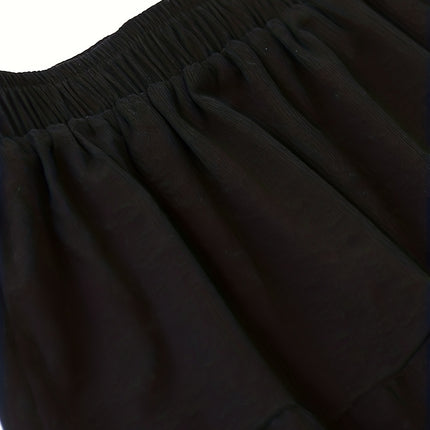 Women's 2025 New Corduroy A-Line Maxi Skirt - Winter Deep Navy Blue Pleated Flared
