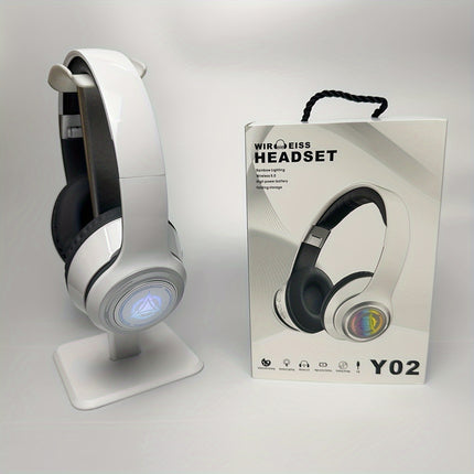Wireless Gaming Headphones with Noise Reduction and Ambient Lighting