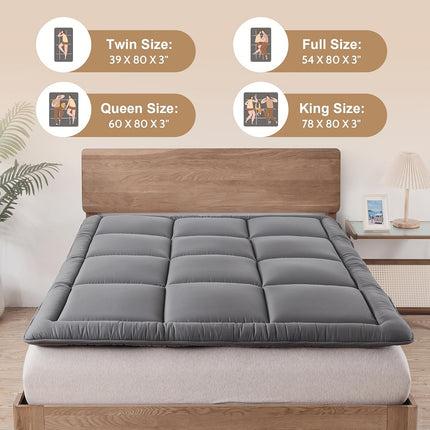 1pc Japanese Floor Mattress Futon Mattress Grey Tatami Mat 5D Polyester Filled Sleeping Pad Foldable