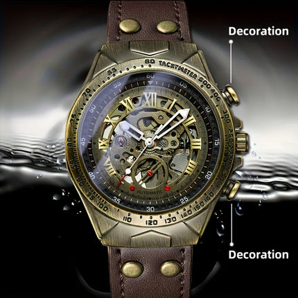 Men's New Mechanical Watch Business Sports Creative Sci-Fi Retro Style Fashion Casual