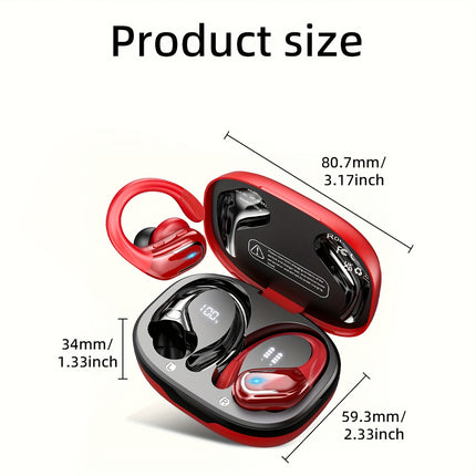 Wireless Earbuds for Running Sports, Wireless Earphones with Earhooks Pure Bass Sound