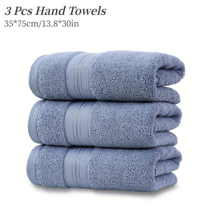 3pcs Soft & Absorbent Hand Towels - 35.05x76.2cm, Quick-Drying, Thickened for Bathroom