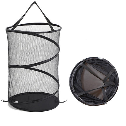 Pop-up Polyester Mesh Portable Laundry Basket