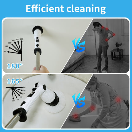 Electric Cleaning Brush, Long Brush for Cleaning Car, 8in 1 & 6in 1 Multiple Accessories