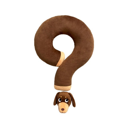 Sausage Dog Question Mark Neck Pillow Mascot U-shaped Pillow