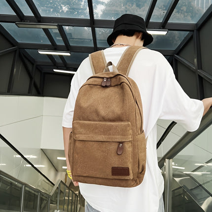 1 Simple Reusable Backpack, Durable Outdoor Canvas Bag - Suitable for, Daily Commute