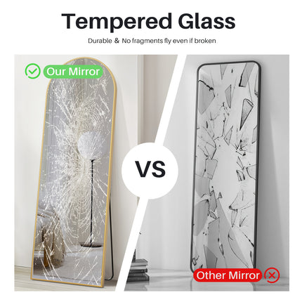 Aluminum Full Body Mirror] Full Body Mirror Arched/Rect Full Length Mirror | With Stand