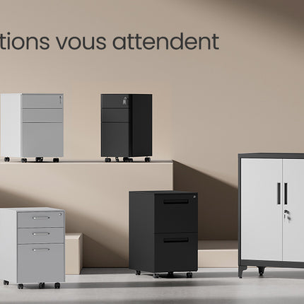 SONGMICS Mobile File Cabinet, Lockable, with 4 Drawers, Hold Documents, Stationery, Pre-Assembled, for Office, Home Office