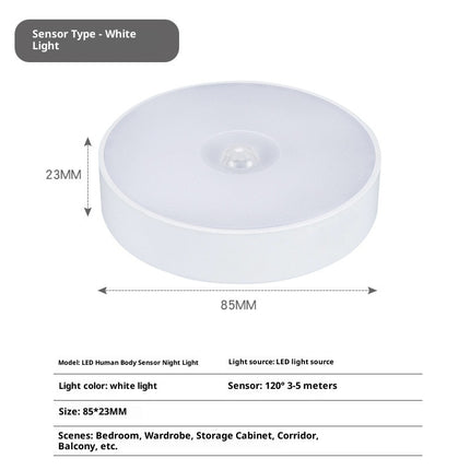 Infrared Wireless Human Body Induction Lamp Rechargeable LED Night Light