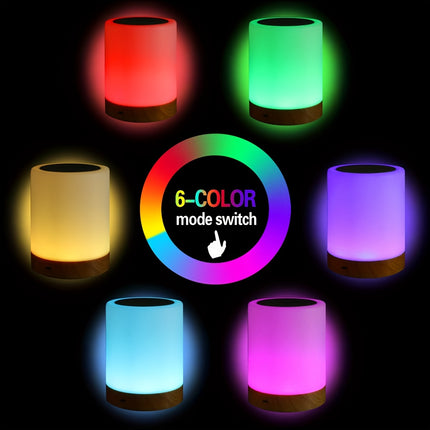 1pc Touch Small Night Light, Tapping Table Light, Bedroom Bedside Light, Colorful Atmosphere Light