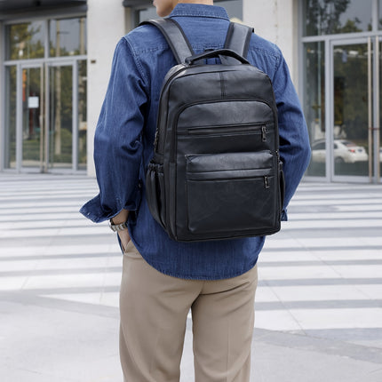 Men's Fashion Simple Retro Large Capacity Shoulder Bag Versatile Work Commute Travel Backpack Backpack
