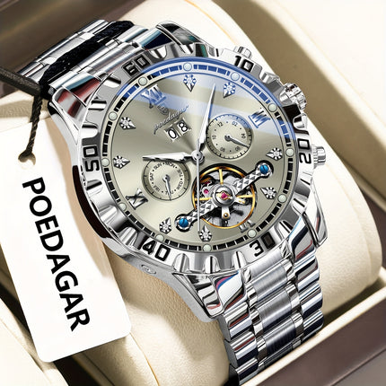Men'S Luxury Business Watch with Automatic Movement, Waterproof, Luminescent Hands