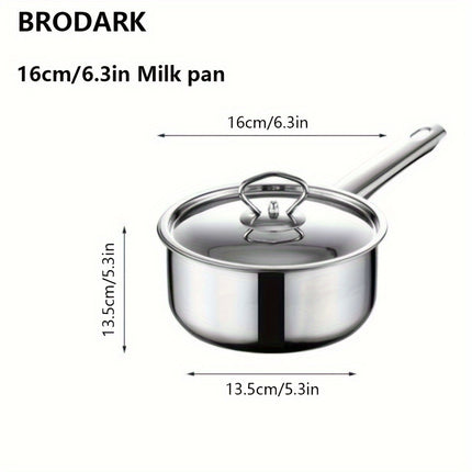 Stainless Steel Pots And Pans Set Non-Toxic, 1Frying Pans, Saucepan And Stockpots, Compatible