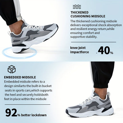 Men'S Lightweight Gym Low-Top Sneakers  Running, Office & Casual Shoes - Lace-Up Closure
