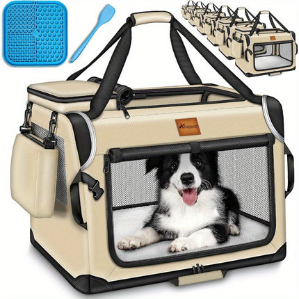 XXL Foldable Pet Carrier Crate for Dogs & Cats - Durable Tear-Resistant Material
