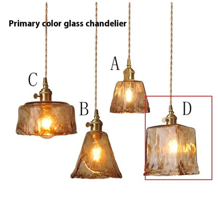 Retro Retro Brass Amber Glass Lamp