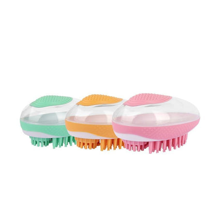 Dog Cat Bath Brush 2-in-1 Pet SPA Massage Comb...
