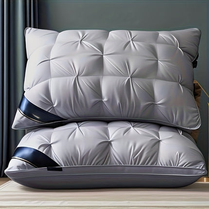 Luxury Hotel Pillow | Ultra Soft Breathable Headrest, Elegantly Twisted Floral Design