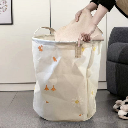 Foldable Laundry Bucket Basket Bathroom Storage