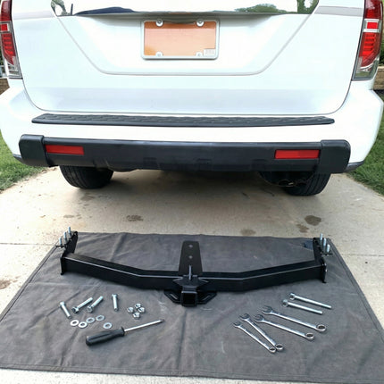 2'' Class 3 Heavy Duty Steel Tow Hitch Receiver with Hitch Lock Pin Compatible with 2003-2008 Honda Pilot All Models / 2001-2006 MDX All Models.