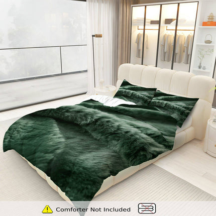 3pcs Luxury Elegant Modern Bedding Set - Soft Fluffy Duvet Cover & 2 Pillowcases