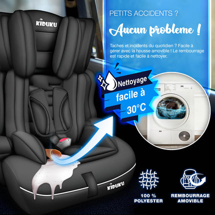 Child Car Seat 9-36 Kg (1-12 Years) with Cushion for Child Seat - ECE R129/03 Car Seat, Group 1/2/3 Child Car Seat 5