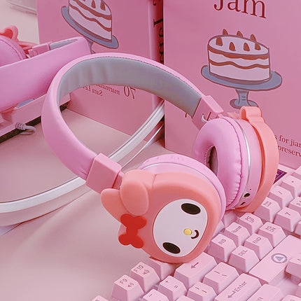 for hello kitty, for Kuromi and for my melody Cute Foldable Wireless Headphones for Teens
