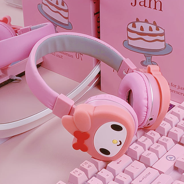 for hello kitty, for Kuromi and for my melody Cute Foldable Wireless Headphones for Teens