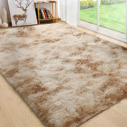 1pc Plush Rectangular Area Mat - Soft Fluffy 100% Polyester