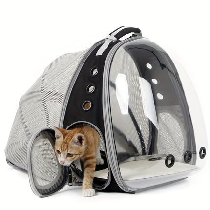 Back Extension Pet Carrier Backpack - Portable Space Capsule Pet Carrier Backpack For Cats & Small Dogs