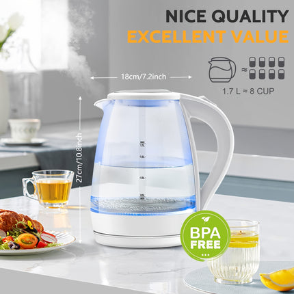 Kettle, Tea Kettle Electric with Water Dispenser, 1.7L BPA-Free, Fast Boiling 1200W, Auto Shut-Off