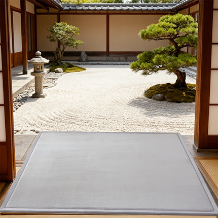 1pc Silver-Gray High-Density Balcony Tatami Mat High Rebound, Multi-Scene Suitable, Polyester Woven Fabric,